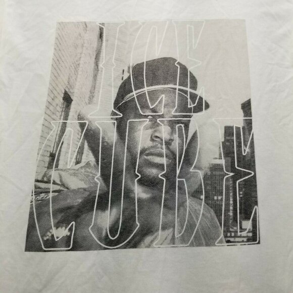 ICE CUBE  FRONT PRINT Men's T-Shirt Color WHITE Size M - Picture 1 of 8